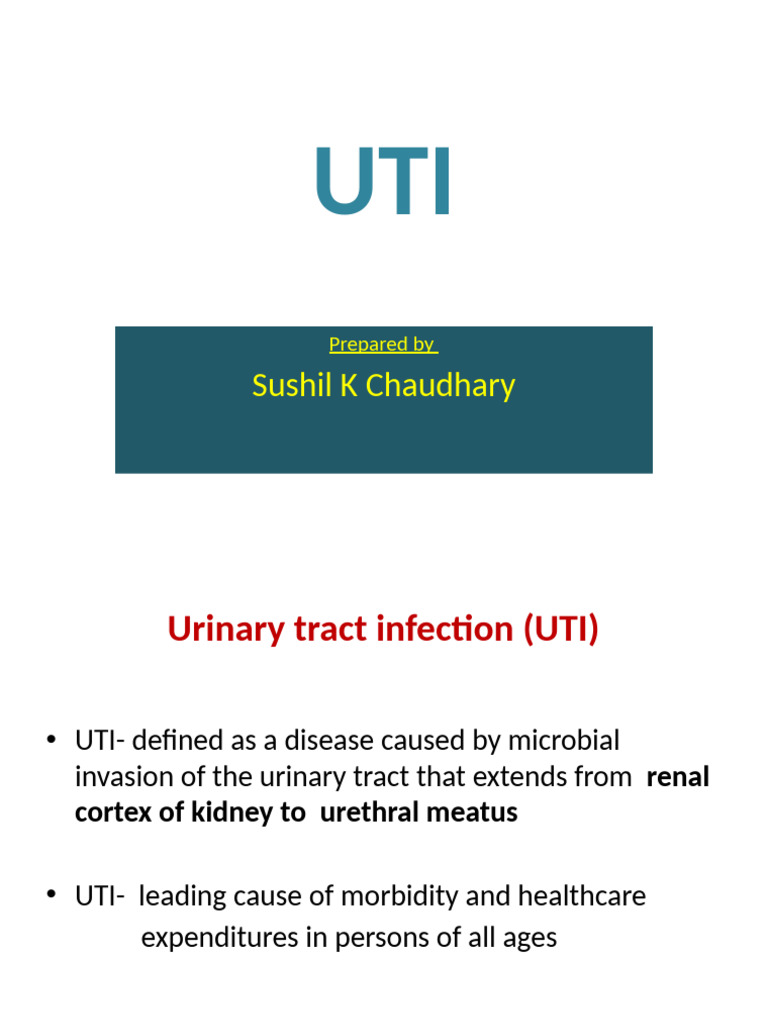 UTI-sushil | PDF | Urinary Tract Infection | Colony Forming Unit
