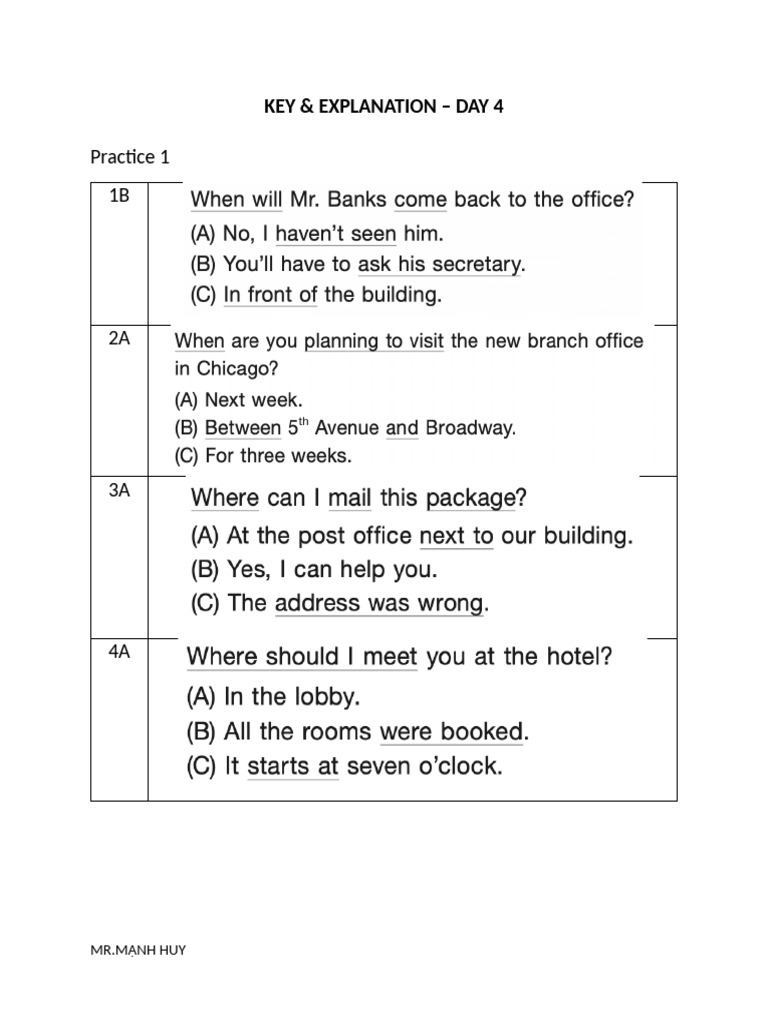 Key + Explanation Huy | PDF