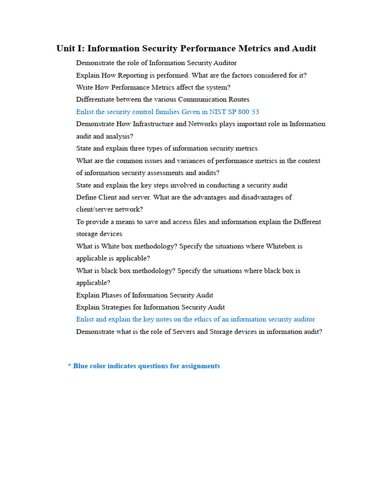 Information Security Audit Metrics Guide | PDF