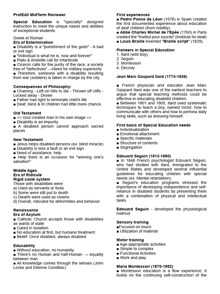 ProfEd3 MidTerm Reviewer | PDF | Inclusion (Education) | Constructivism ...