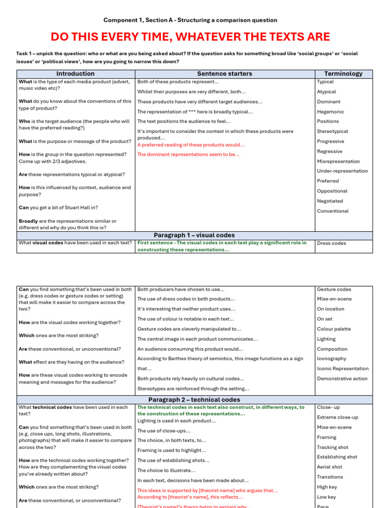 Structuring Comparison Questions in Media | PDF | Theory | Gesture