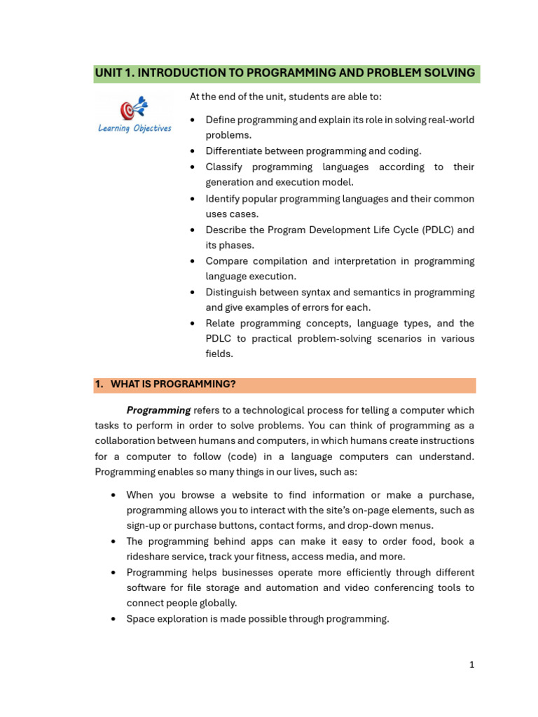 Introduction to Programming Concepts | PDF | Assembly Language ...