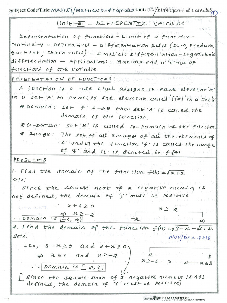 2 Differential Calculus | PDF