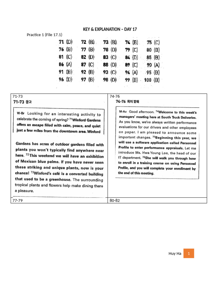Keys Day 17 | PDF