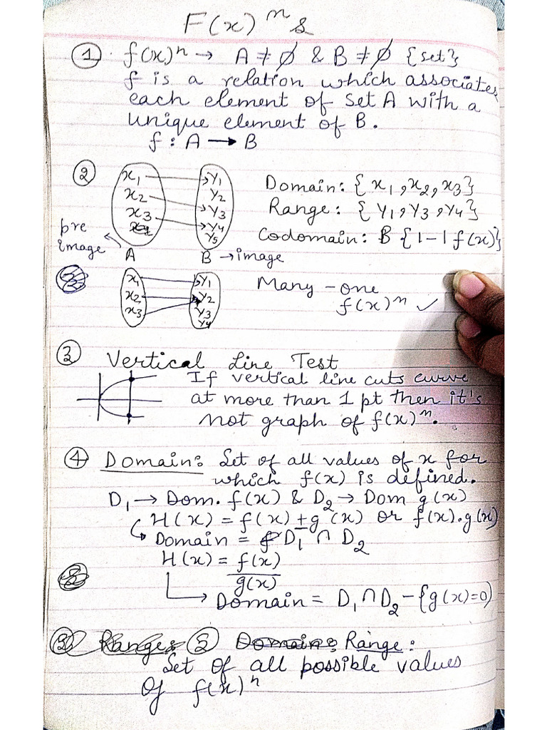 Relations And Functions Notes Jee Pdf