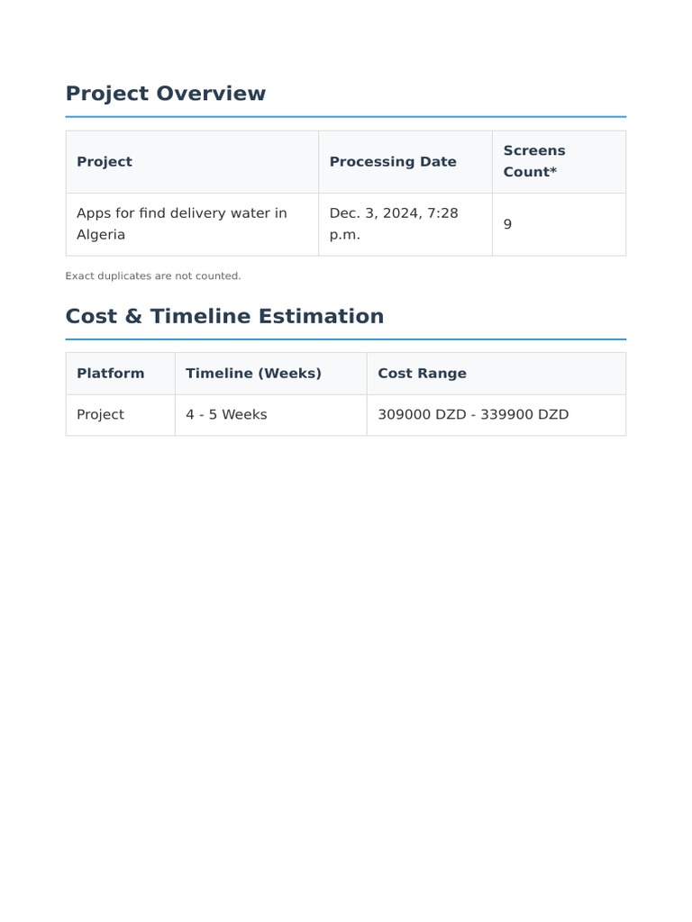 User Described Project Cost Estimation | PDF