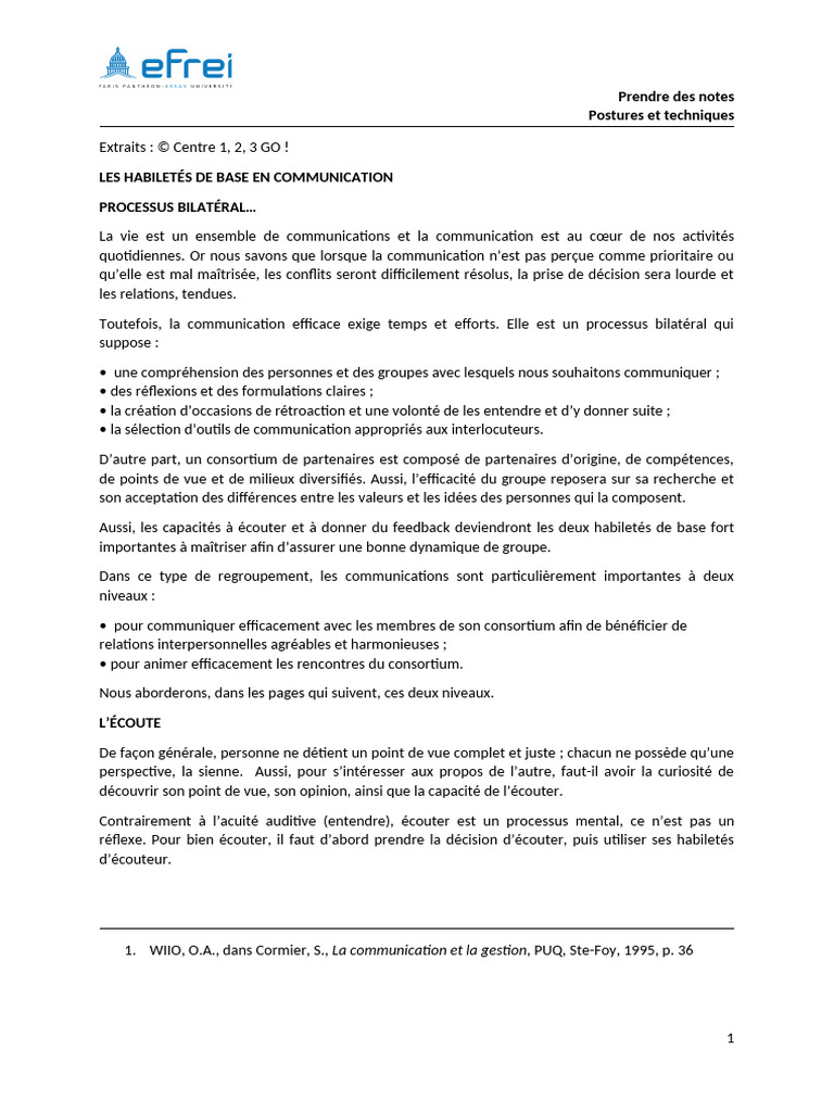 Techniques de communication efficace | PDF
