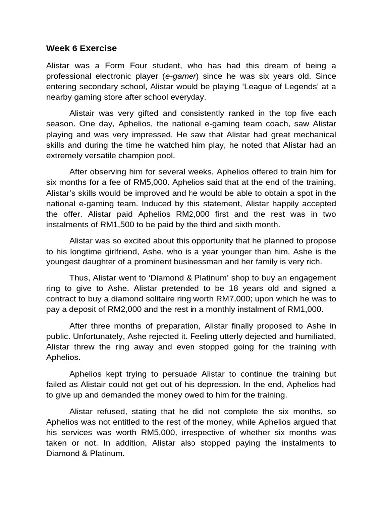 Week 6 Exercise | PDF