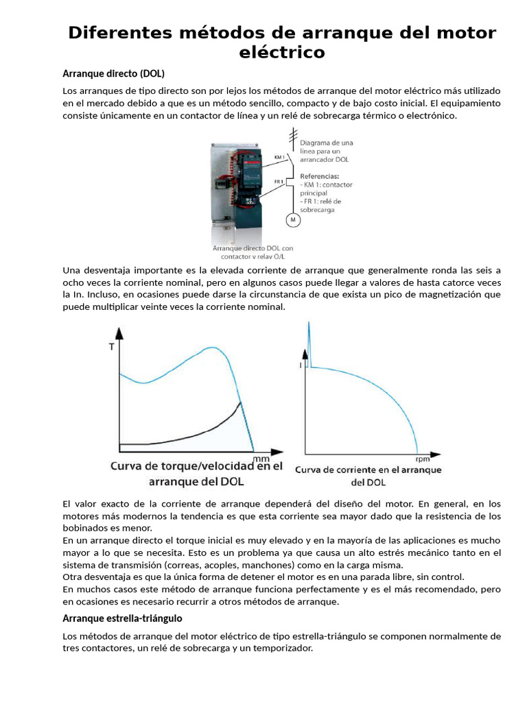 Métodos de arranque de motores eléctricos | PDF | Corriente eléctrica ...