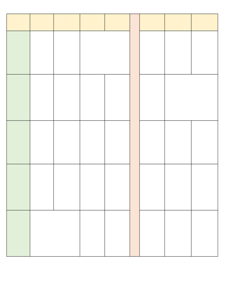 Weekly Class Schedule Overview | PDF