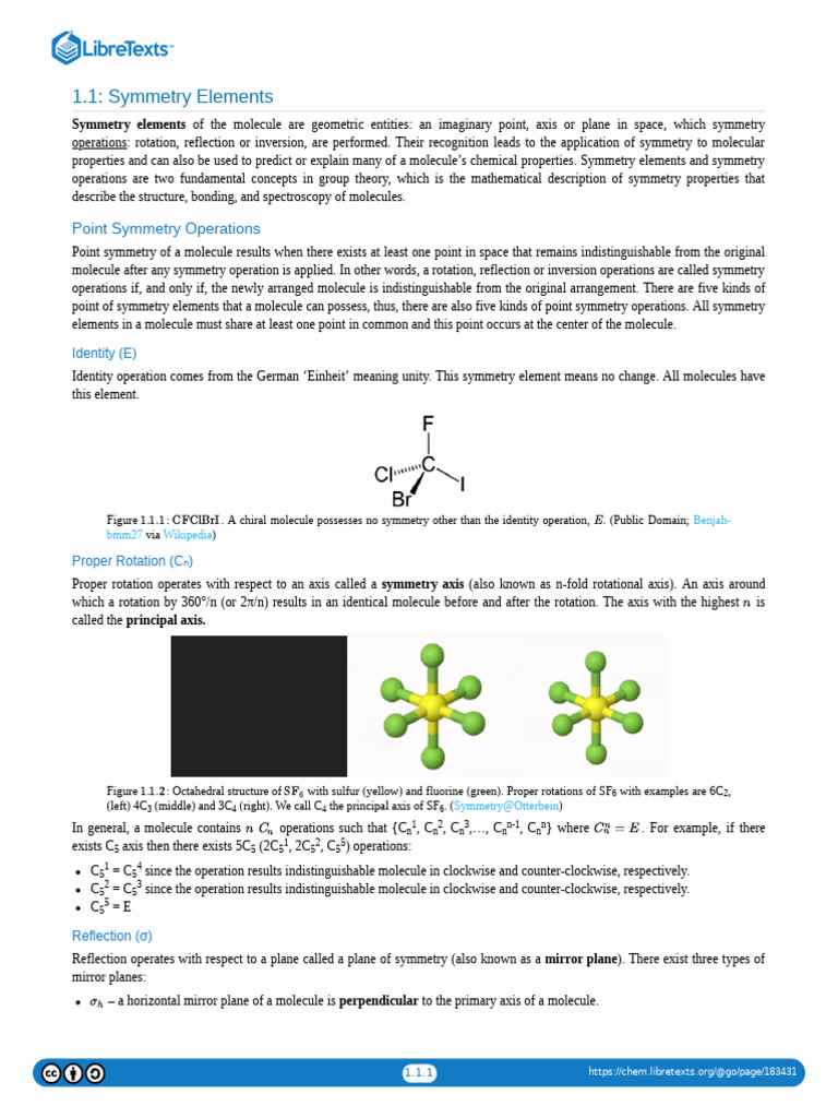Understanding Molecular Symmetry Elements | PDF | Symmetry | Physics