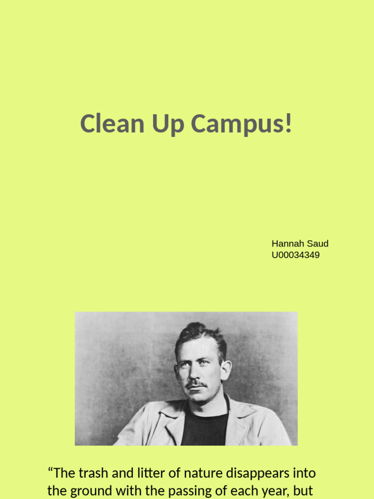 Clean Up Campus! | PDF