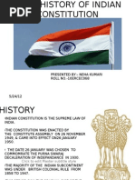Brief History of Indian Constitution
