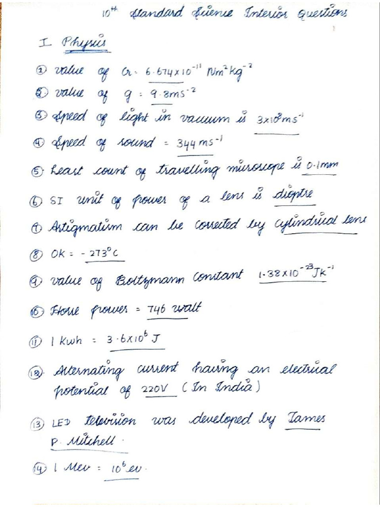 10th Science | PDF