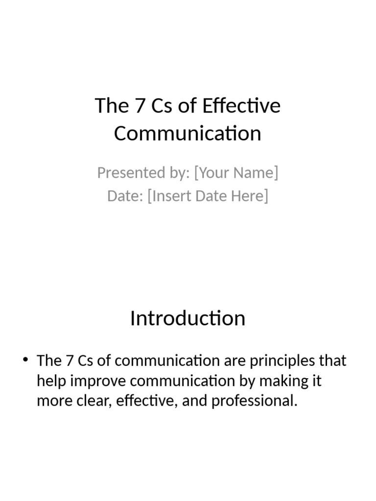 Mastering the 7 Cs of Communication | PDF
