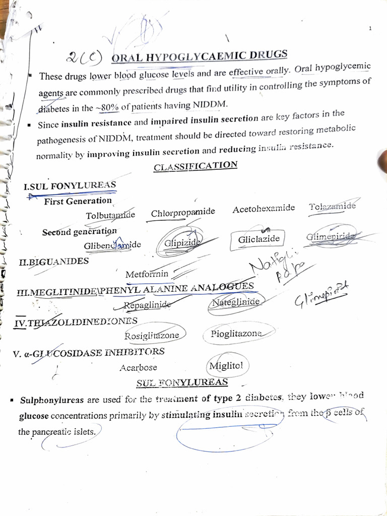 Oral Hypoglycemic Drugs for Diabetes Management | PDF | Hypoglycemia ...