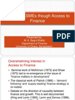 Promoting SME Growth through Improved Access to Finance