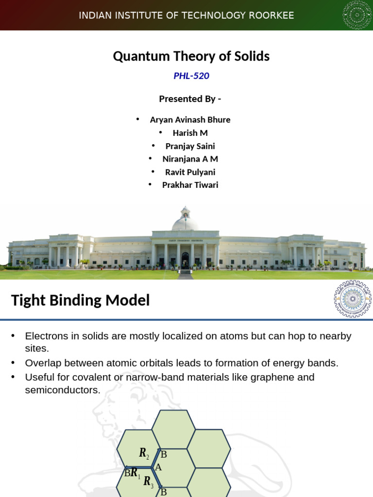 Quantum Theory of Solids | PDF | Electronic Band Structure ...