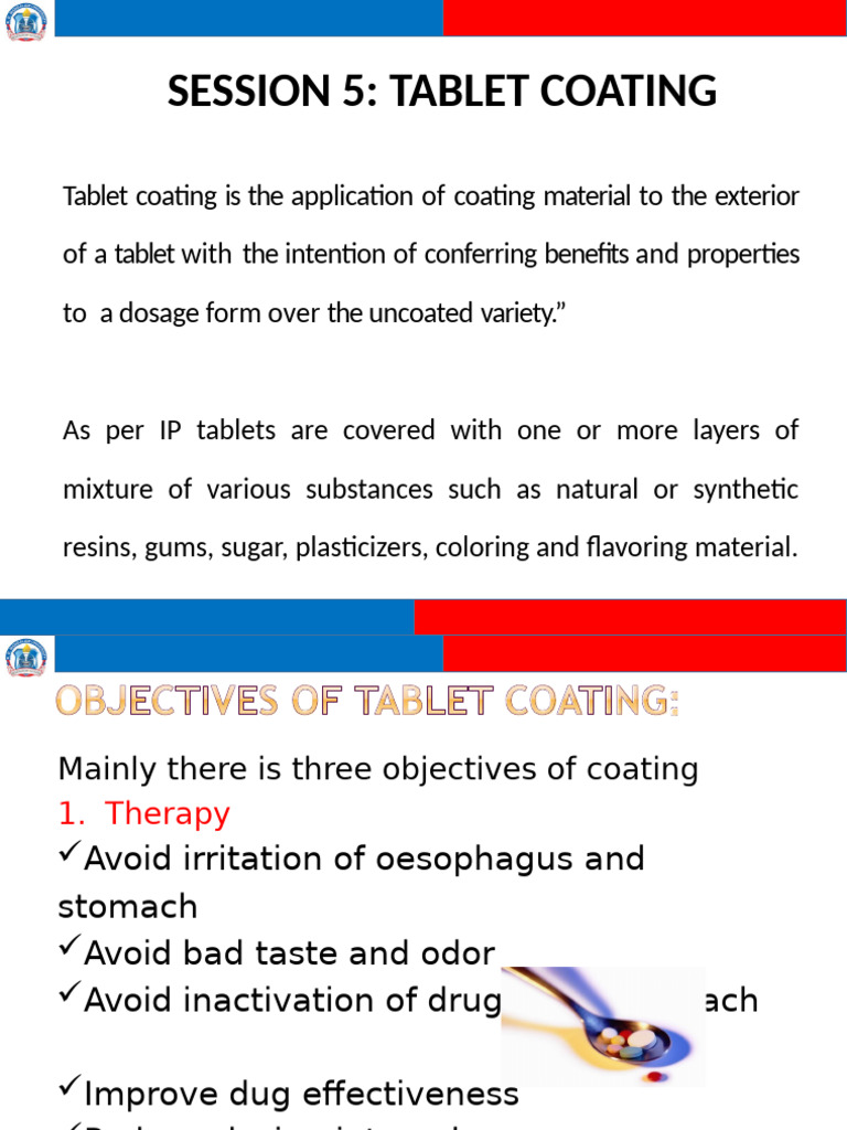 Tablet Coating Techniques and Benefits | PDF | Tablet (Pharmacy ...