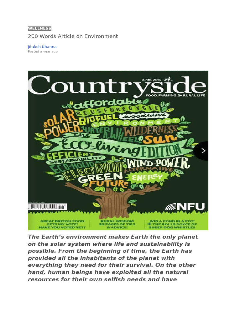 Importance of Environmental Sustainability | PDF