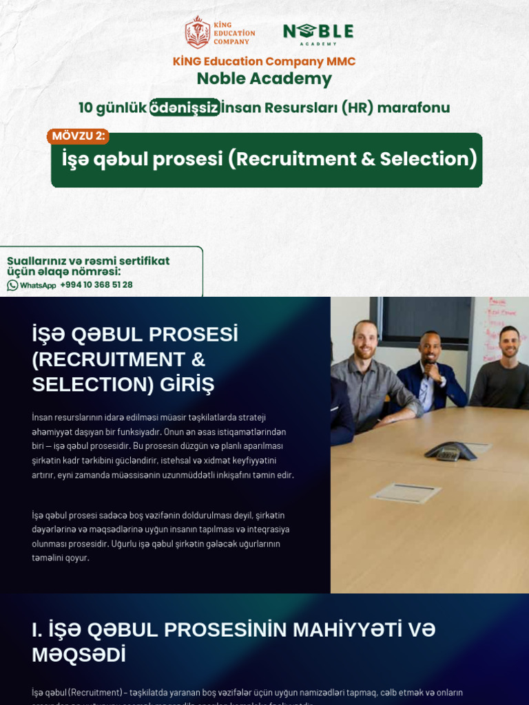 Ise Qebul Prosesi Recruitment and Selection Giris - PPTX 20251110 ...