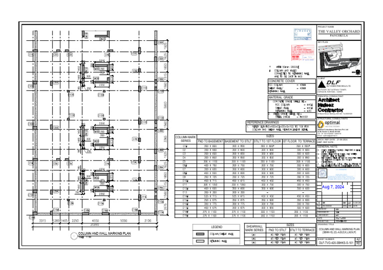 Cluster L - Column and Wall Marking Plan (Dlf-Tvo-420-3bhks-S-101-R2) | PDF