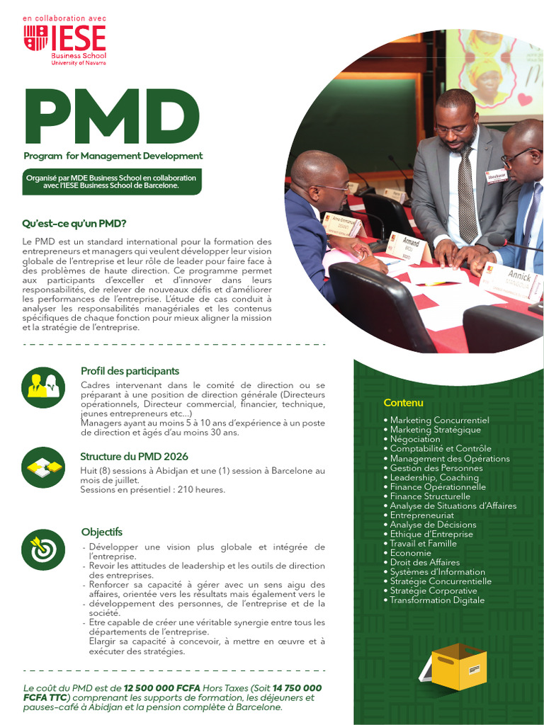 Programme PMD : Formation en Management | PDF | Business | Économie