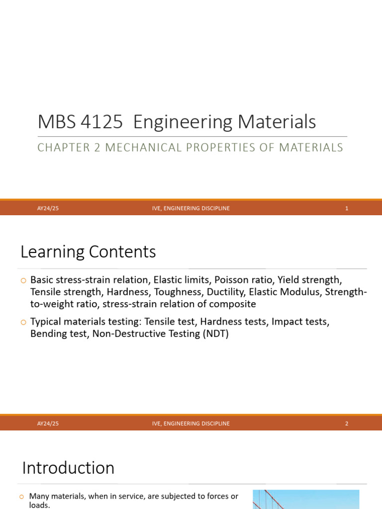 Mechanical Properties of Engineering Materials | PDF | Deformation ...