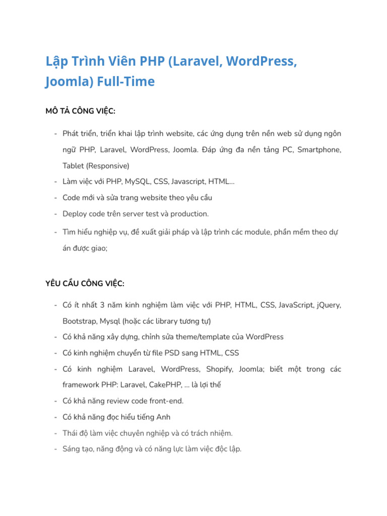 PHP Developer | PDF