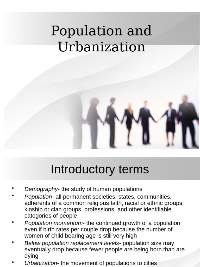 Population and Urbanization | PDF | City | Poverty
