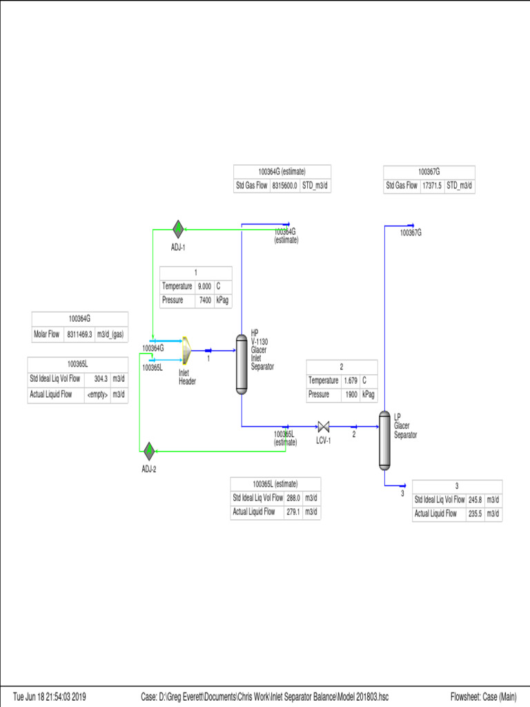 Inlet Separator Balance Data Analysis | PDF | Transparent Materials ...