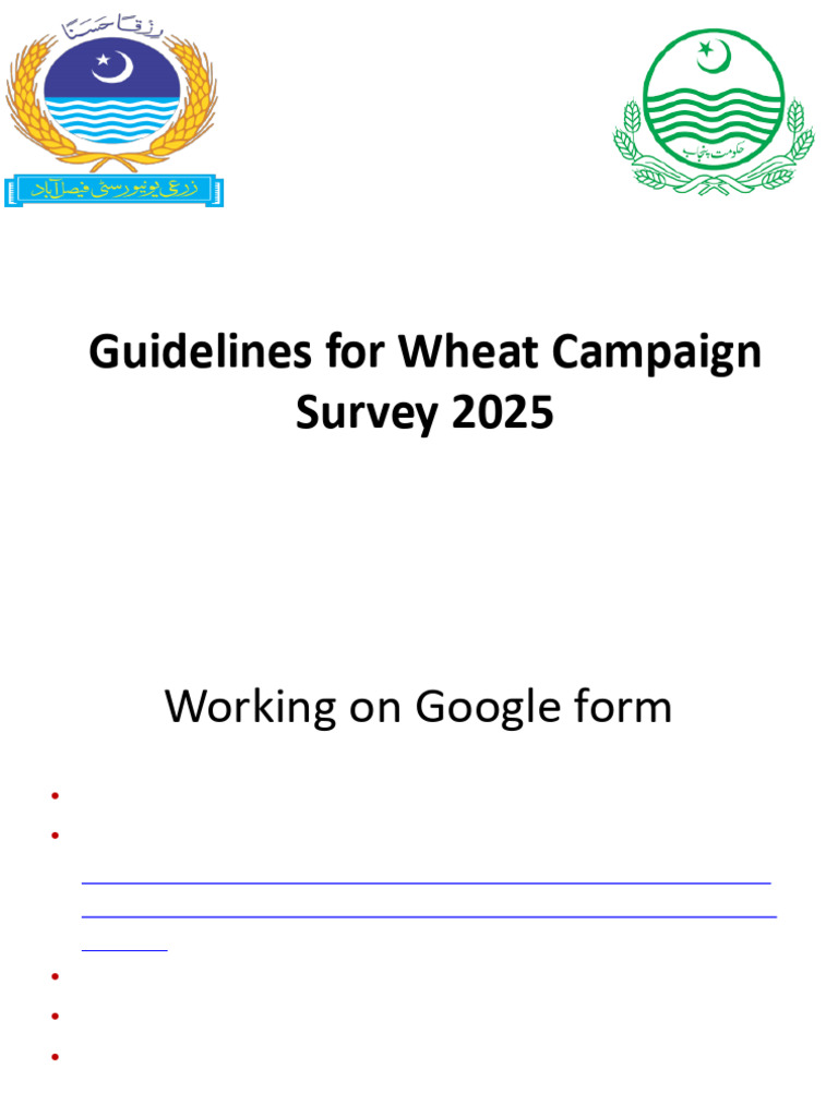 Wheat Campaign Survey 2025 Guidelines | PDF