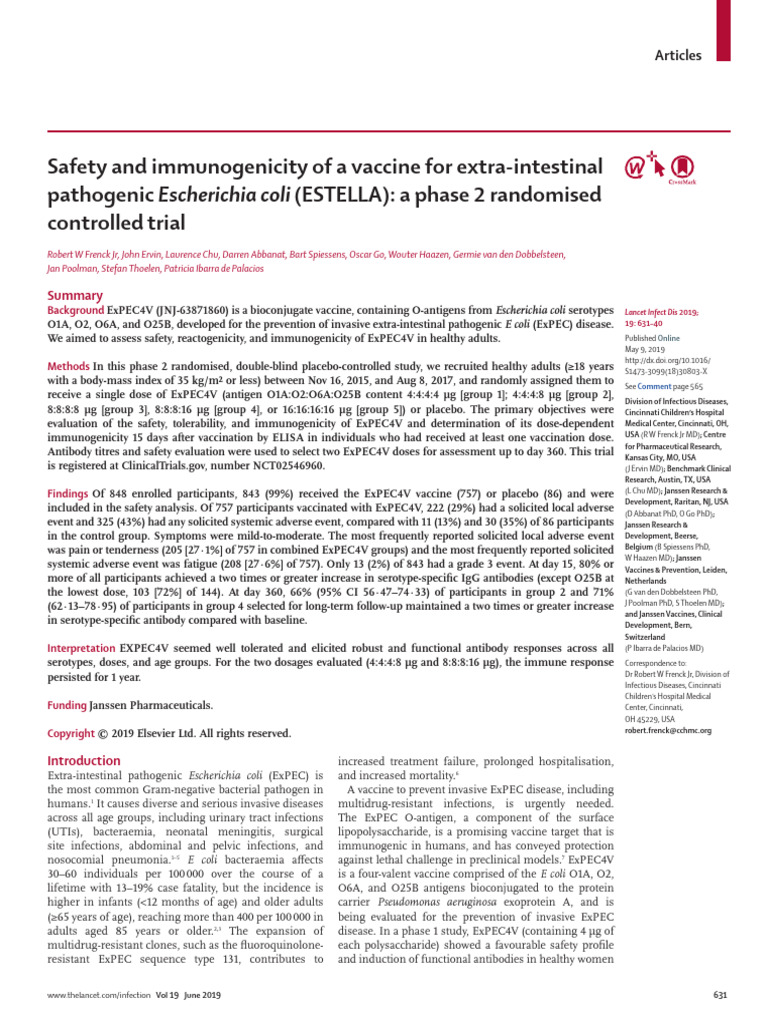 1 s2.0 S147330991830803X Main | PDF | Infection | Vaccines