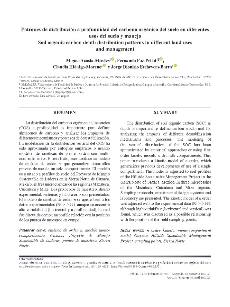 View of Soil Organic Carbon Depth Distribution Patterns in Different ...