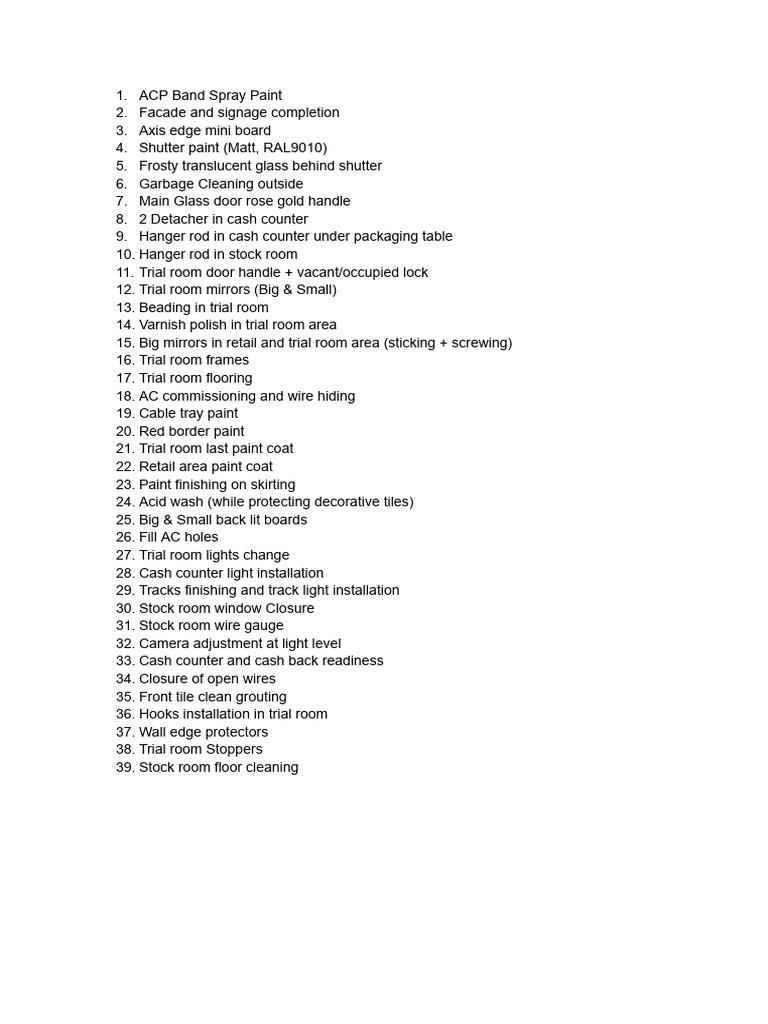 Pending Work | PDF