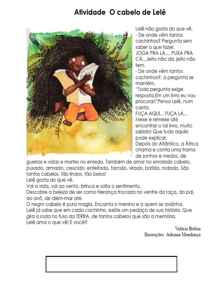 A História do Cabelo de Lelê | PDF