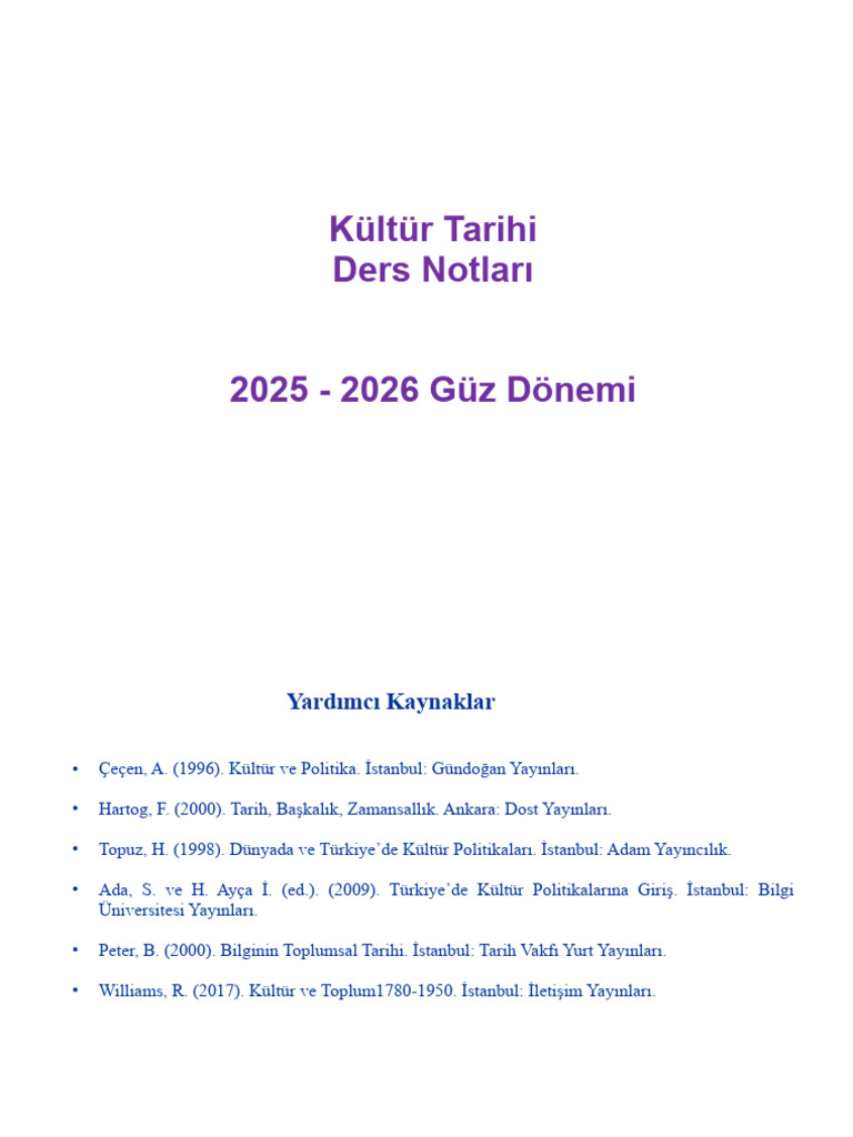 Ders Notlari | PDF