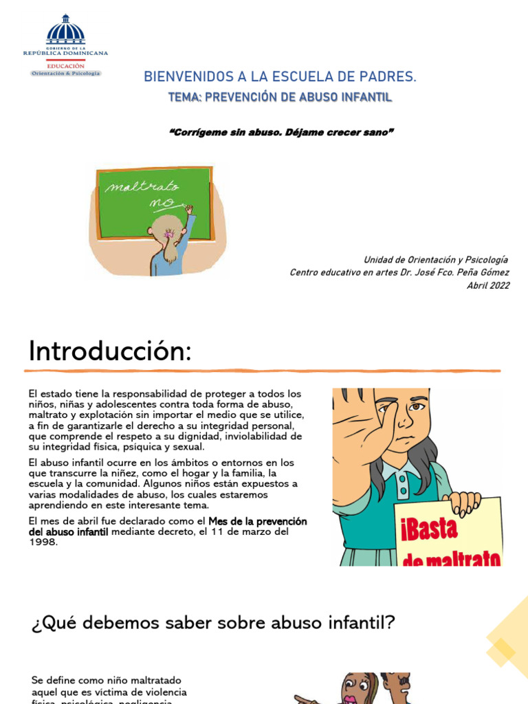 Prevención del Abuso Infantil en Familias | PDF | Abuso infantil ...