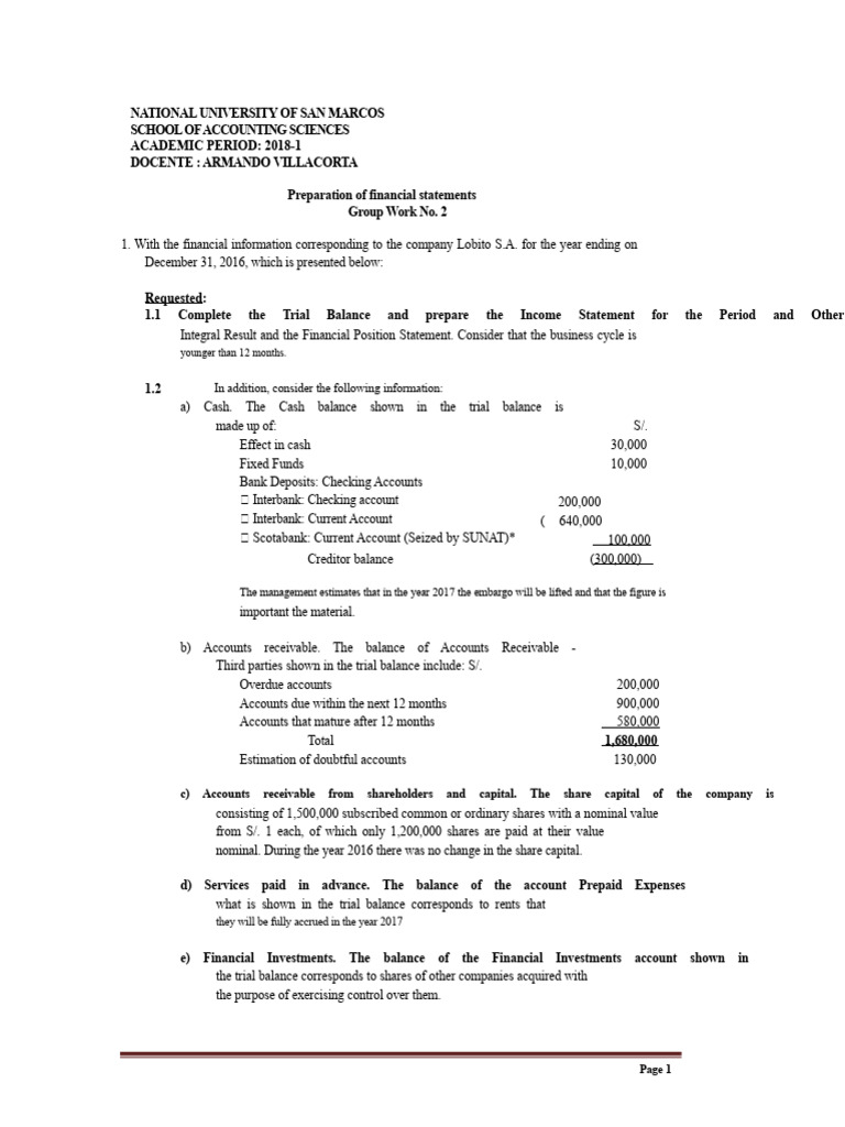 Financial Statement Preparation Guide | PDF | Deferred Tax | Taxes