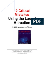 10 Critical Mistakes Using The Law of Attraction