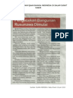 Analisa Kesalahan Ejaan Bahasa Indonesia Di Dalam Surat Kabar