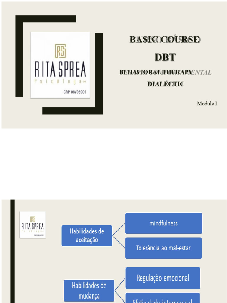 DBT Skills Training Overview and Structure | PDF | Dialectical Behavior ...