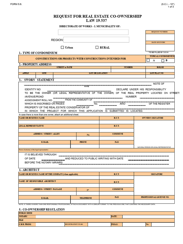 Real Estate Co-Ownership Request Form | PDF