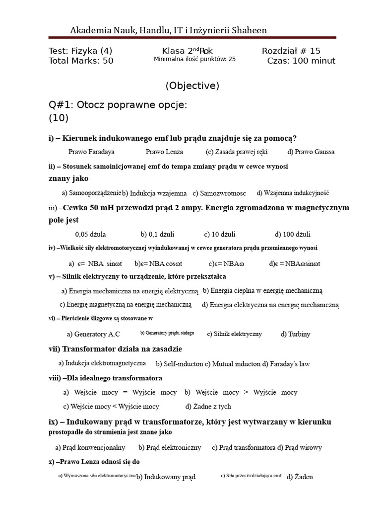 Fizyka 2 Rok CH#15 | PDF