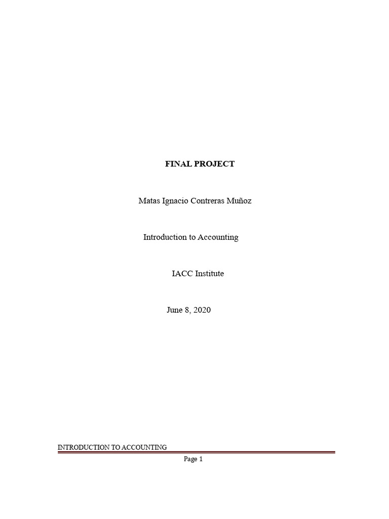 Final Project - Introduction To Accounting | PDF | Depreciation ...