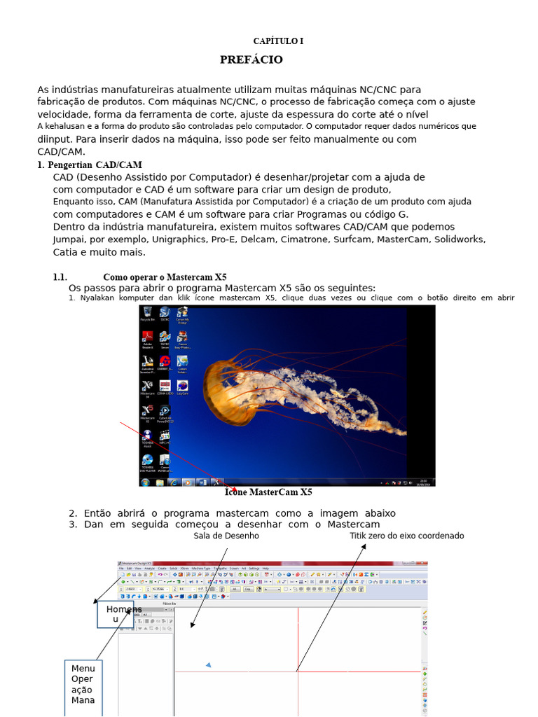 Guia Prático de Mastercam X5 para CAD/CAM | PDF | Desenho assistido por ...