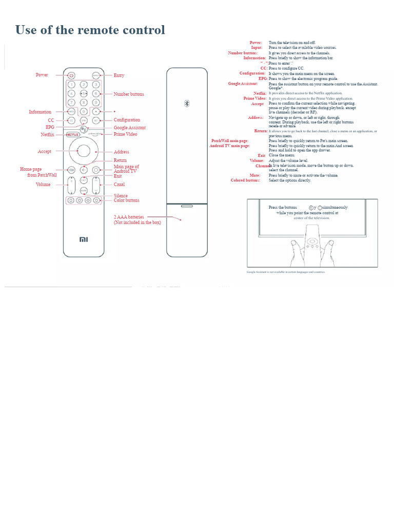 Remote Control Functions Guide | PDF | Remote Control | Software