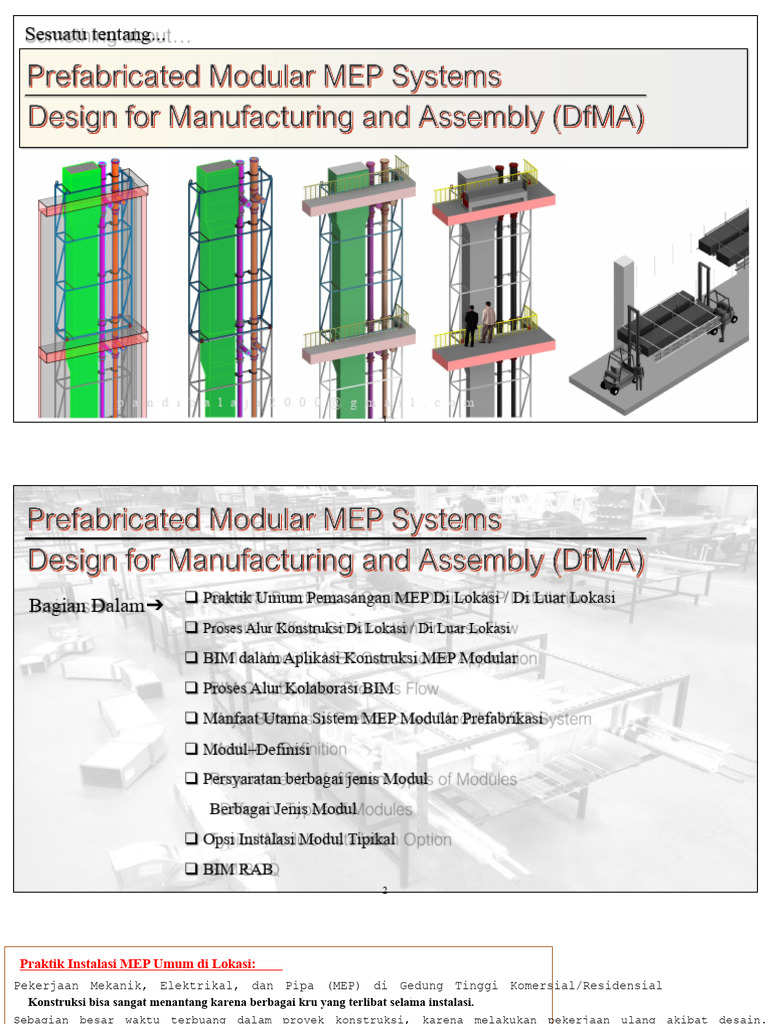 Sistem MEP Modular Prefabrikasi | PDF