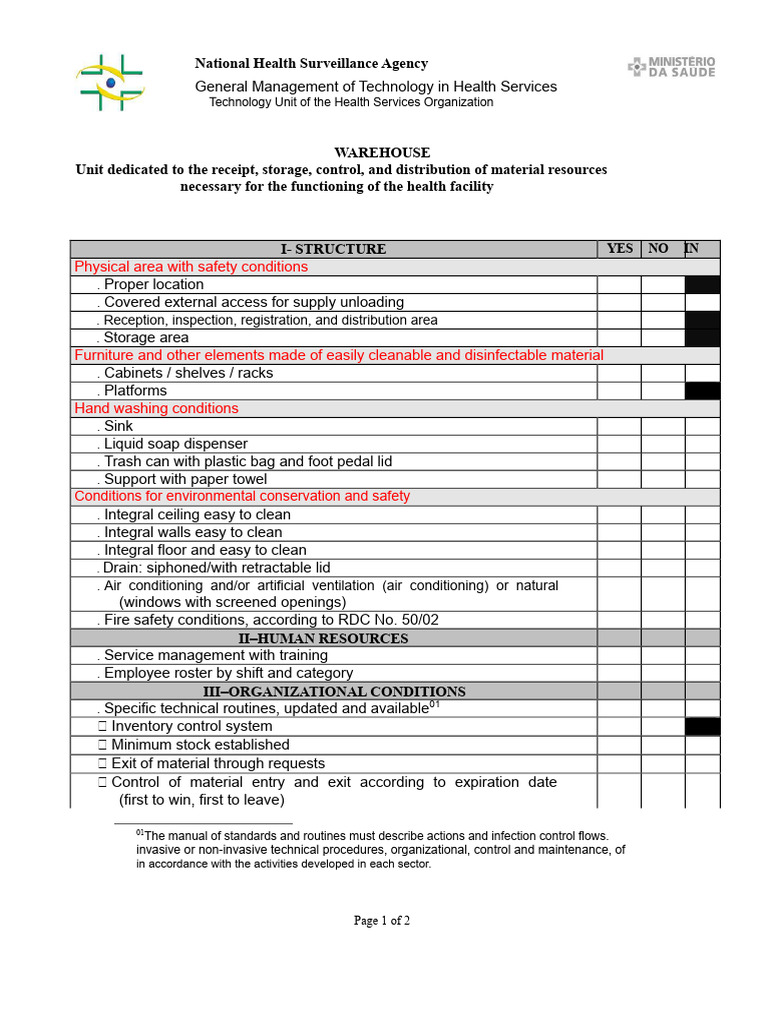 Warehouse Inspection Script | PDF | Warehouse