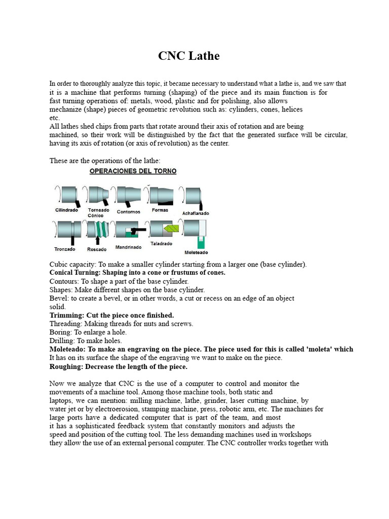 CNC Lathe: Precision Machining Explained | PDF | Machining | Machines